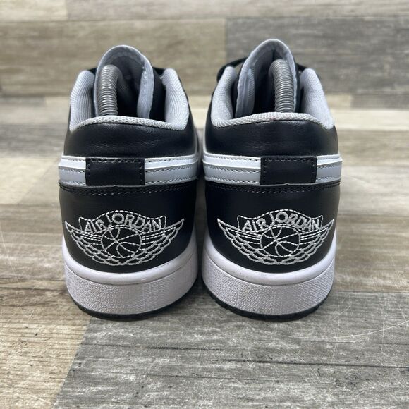 Nike Air Jordan 1 Low Retro Shadow Toe Men's 7 Black White Gray Shoes 553558-040 - Picture 5 of 8